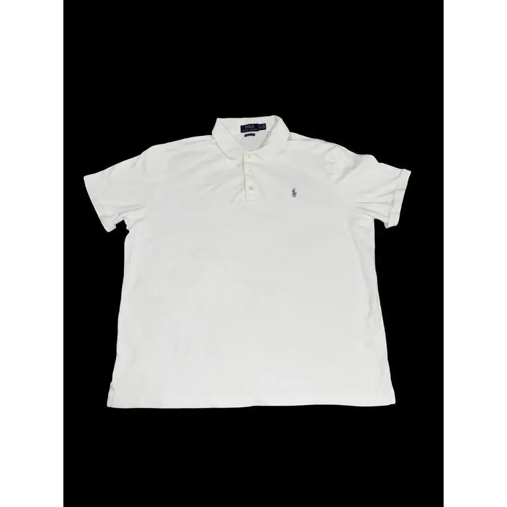 Polo Ralph Lauren Polo Shirt Mens Size XL Solid White Pre Owned